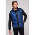 Steppweste CAMP DAVID, Herren, Gr. 4XL, blau, Material Vorderteil + Rückenteil: 100% Polyester, Material Seitenteil + Passe: 94% Polyester, 6% Elasthan, Futter: 100% Polyester, Füllung: 100% Polyester, bedruckt, casual, lässig geschnitten normal, Westen, mit elastischem Saumabschluss