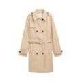 TOM TAILOR Damen Basic Trenchcoat, braun, Uni, Gr. XXL