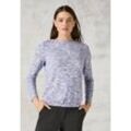 Strickpullover CECIL, Damen, Gr. XS (36), lila (mulit lila melange), Strick, Obermaterial: 68% Viskose, 28% Polyester, 4% Elasthan, meliert, casual, hüftbedeckend, U-Boot-Ausschnitt, Langarm, Pullover, meliert, mit U-Boot-Ausschnitt