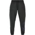 Jogginghose URBAN CLASSICS "Urban Classics Herren Script Logo Sweatpants", Herren, Gr. 4XL, US-Größen, schwarz, 100% Baumwolle, unifarben, normal, Hosen
