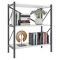 Standregal VCM "VCM Holz Metall Aufbewahrung Stand Regal Bücherregal Deko Bücher Standregal Insasi 2" Gr. 66, weiß, B:66cm H:85cm T:34cm, Holzwerkstoff, Holz, Spanplatte, Regale