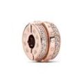 Pandora Charm Signature Funkelnde Pavé-Reihen & Logo Clip 789042C01