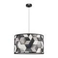 BRITOP LIGHTING Pendelleuchte "ESPACIO", bunt (schwarz, weiß, beige), Ø 50cm H: 120cm, Lampen, Hängeleuchte, Lampenschirm aus laminierter Tapete, Kürzbar