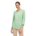 Schlupfbluse BETTY BARCLAY "Betty Barclay Schlupfbluse mit Muster", Damen, Gr. 36, grün (khaki, grün), Obermaterial: 100% Viskose., casual, figurumspielend normal, Rundhals, 3/4-Ärmel, Blusen