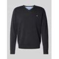 Strickpullover mit Logo-Stitching