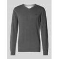 Strickpullover mit V-Ausschnitt