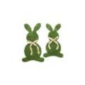 Mooshase Schleifchen 2er Set Ostern Osterfigur Figur Osterdeko Frühling Deko