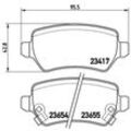 BREMBO Bremsensatz-Vorn und hinten Bremsensatz, Scheibenbremse vorne rechts links Gelocht 308mm für KIA AC GENERAL MOTORS SATURN VAUXHALL SAAB OPEL 95