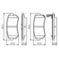 BOSCH Bremsbelagsatz, Scheibenbremse hinten rechts links für HYUNDAI KIA 583021JA31 0 986 495 354