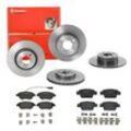 BREMBO Bremsensatz-Vorn und hinten Bremsensatz, Scheibenbremse vorne rechts links innenbelüftet 284mm für ALFA ROMEO GENERAL MOTORS PEUGEOT FIAT CITRO