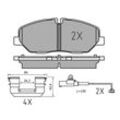 MEYLE Bremsbelagsatz, Scheibenbremse MEYLE-PD: Advanced design and technology. vorne rechts links für HYUNDAI 58101-59A20 58101-59A10 58101-59A00 025