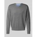Strickpullover mit Logo-Stitching