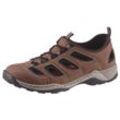 Slipper RIEKER, Herren, Gr. 41, braun (braun schwarz), Textil, Lederimitat, used, sportlich, Schuhe, Trekking Schuh, Sandale, Sommerschuh mit praktischem Gummizug