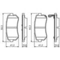 BOSCH Bremsbelagsatz, Scheibenbremse hinten rechts links für HYUNDAI KIA 583021JA31 0 986 495 354