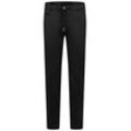 Chinohose BUGATTI, Herren, Gr. 3232, Länge 32, 290, schwarz, 77% Polyester, 17% Viskose, 6% Elasthan, unifarben, casual, slim fit, Hosen, mit Kordelzug