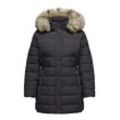 Steppjacke ONLY CARMAKOMA "CARNEWLUNA QUILTED COAT CC OTW", Damen, Gr. M (46/48), grau (phantom), Steppware, Obermaterial: 100% Polyester, modisch, Langarm, Jacken