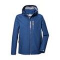 Softshelljacke "GS 7 MN SFTSHLL JCKT", Herren, Gr. L, blau (dunkelblau), Oberstoff: Oberseite: 100% Polyester, Rückseite: 100% Polyester, Futter: 100% Polyester, G.I.G.A. DX BY KILLTEC, sportlich, Jacken, Herren Softshelljacke: wasserabweisend, abnehmbare Kapuze, nachhaltig