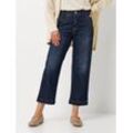 Weite Jeans TONI "Liv Culotte", Damen, Gr. 40, N-Gr, blau (dunkelblau), Denim/Jeans, Obermaterial: 66% Baumwolle, 20% Polyester, 12% Lyocell, 2% Elasthan, unifarben, casual, loose fit lang, Jeans, Culotte mit Stretch