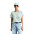 T-Shirt MARC O'POLO DENIM "aus Organic Cotton", Damen, Gr. L, blau (light blau), Obermaterial: 100% Baumwolle, gestreift, relaxed fit, Rundhals, Kurzarm, Shirts