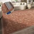 Teppich VILLEROY & BOCH "Ambroise", rosa (kupfer), B:160cm H:5,5mm L:230cm, Polyester, Teppiche, Nachhaltig, Wohnzimmer, Schlafzimmer, Modern, Hoch-Tief Effekt, Flur