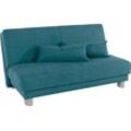 Schlafsofa INOSIGN "Gina", blau (türkis), B:160cm H:86cm T:195cm, Sofas, mit einem Handgriff vom Sofa zum Bett