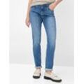5-Pocket-Jeans BRAX "Style CAROLA", Damen, Gr. 38L (76), Langgrößen, blau (hellblau), 93% Baumwolle, 5% Elastomultiester, 2% Elasthan, Jeans