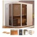 Sauna WEKA "Sara 1", beige (natur), Saunaofen, externe Steuerung, 7,5 kW, Saunen, 7,5 kW Ofen mit ext. Steuerung