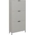 Schuhschrank MÄUSBACHER "Bonnie TOPSELLER", grau (kreidegrau matt), B:61cm H:139cm T:25cm, Holzwerkstoff, Schränke, Schuhschrank mit Quadratgestell