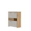 Highboard HOME AFFAIRE "Gala", beige (beige, pacific walnuss decor), B:96cm H:115cm T:41cm, Spanplatte, MDF, Glas, Sideboards, Kommode, Höhe 115 cm, UV lackiert, kratzfest, hochglänzend