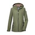 Funktionsjacke "GS 71 WMN JCKT", Damen, Gr. 36, grün (olivgrün), Oberstoff: 100% Polyester, Futter: 100% Polyester (recycelt), G.I.G.A. DX BY KILLTEC, sportlich, Jacken, Damenjacke: wasserdicht, winddicht, PFAS-frei, verstellbar, Kapuze, Topseller