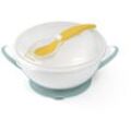 BabyOno Be Active Suction Bowl with Spoon Geschirrset für Kinder Green/Yellow 6 m+ 2 St.