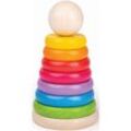 Bigjigs Toys First Rainbow Stacker Stapelturm aus Holz
