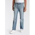 Straight-Jeans LEVI'S "501 LEVI'S ORIGINAL", Herren, Gr. 30, Länge 34, blau (stretch it out), Denim/Jeans, Obermaterial: 99% Baumwolle, 1% Elasthan, casual, normal lang, Jeans, mit Markenlabel