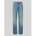 Straight Fit Jeans aus reiner Baumwolle im Used Look Modell 'MERCER'