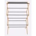 Badorganizer HEINE HOME, schwarz (natur, schwarz), B:73cm H:117cm T:32cm, Holz, Bambus, Metall, Aufbewahrungsboxen