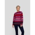 Strickpullover RABE "Rabe Farbenfroher Ringelpullover", Damen, Gr. 40, pink, 50%Baumwolle 50%Polyacryl, gestreift, feminin, tailliert, Langarm gerader Abschluss, Pullover