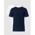 T-Shirt mit Label-Detail im 2er-Pack Modell 'Cotton Essentials'