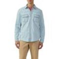 Jeanshemd S.OLIVER, Herren, Gr. L, N-Gr, blau (light blau), Denim/Jeans, Obermaterial: 63% Baumwolle, 37% Lyocell, unifarben, casual, regular fit taillenbedeckt, Langarm Manschette, Hemden, im Western-Stil