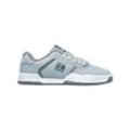 Sneaker DC SHOES "Central", Gr. 10,5(44), blau (grau, grau, blau), Obermaterial: Leder / Futter: Textil / Außensohle: Gummi, Schuhe