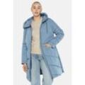 Kurzmantel FUCHS SCHMITT "Stepp Kurzmantel", Damen, Gr. 34, blau, 100% Polyester, unifarben, casual, normal, ohne Ausschnitt, Langarm, Mäntel, mit Kapuze