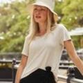 Shirt aus Viskose/Leinenmix, Damen,  Beige, by Lands' End