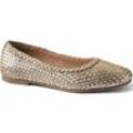 Geflochtene Ballerinas, Damen,  Gelb, Leder, by Lands' End