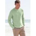 Strickpullover AUTHENTIC LE JOGGER, Herren, Gr. S (44/46), grün, Strick, Obermaterial: 100% Baumwolle, unifarben, casual, regular fit normal, Rundhals, Langarm Bündchen, Pullover, mit Double-Layer Optik, Pullover aus reiner Baumwolle