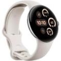 Smartwatch GOOGLE "Pixel Watch 3 41mm LTE", weiß (porcelain, polished silber), Smartwatches, 4G (LTE)-3G (UMTS)