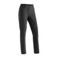 Outdoorhose MAIER SPORTS "Nata Zip Loop", Damen, Gr. 17, Kurzgrößen, schwarz, 100% Polyester (45% recycelt), Hosen, Damen Wanderhose, Zip-Off Funktionshose, 3 Taschen, Regular Fit