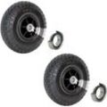 2x Sackkarrenrad 260x85 mm 3.00-4 Nabenlänge 60 mm Bollerwagenrad, Luftrad, E...