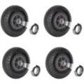 4x Sackkarrenrad 260x85 mm 3.00-4 Bollerwagenrad, Luftrad, Ersatzrad, Nabenlä...