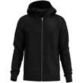 Kapuzensweatjacke JOOP "Leisure", Herren, Gr. L, schwarz, Steppware, Obermaterial: 95% Baumwolle, 4% Elasthan, 1% sonstige Fasern, unifarben, klassisch, Basic hüftbedeckend, ohne Ausschnitt, Langarm angesetztes Bündchen, Sweatjacken, mit trendiger Kapuze