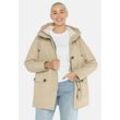 Outdoorjacke FUCHS SCHMITT "Jacke Weather Protection", Damen, Gr. 36, beige, 64% Baumwolle, 36% Polyamid, unifarben, casual, normal, ohne Ausschnitt, Langarm, Jacken, mit Kapuze