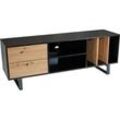FineBuy, TV Möbel, Lowboard Fernsehkommode 150 cm TV Schrank Regal Fernsehschrank Modern (150 x 55 x 40 cm)